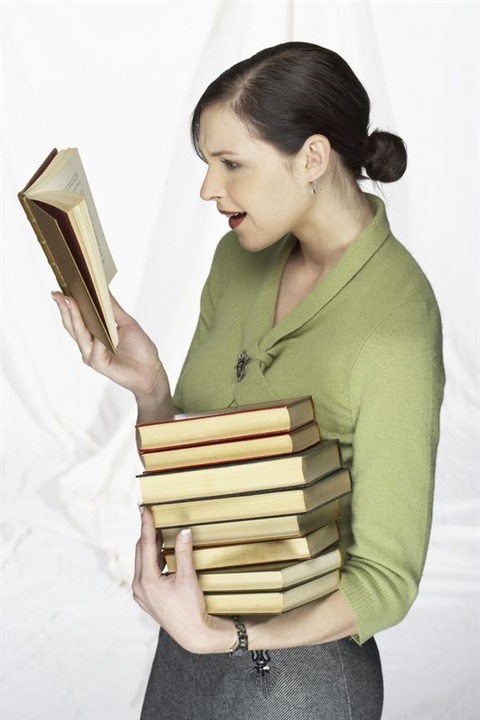 Picture of mother reading a book