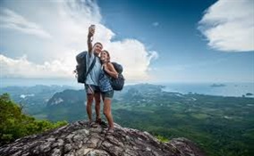 Couple hiking